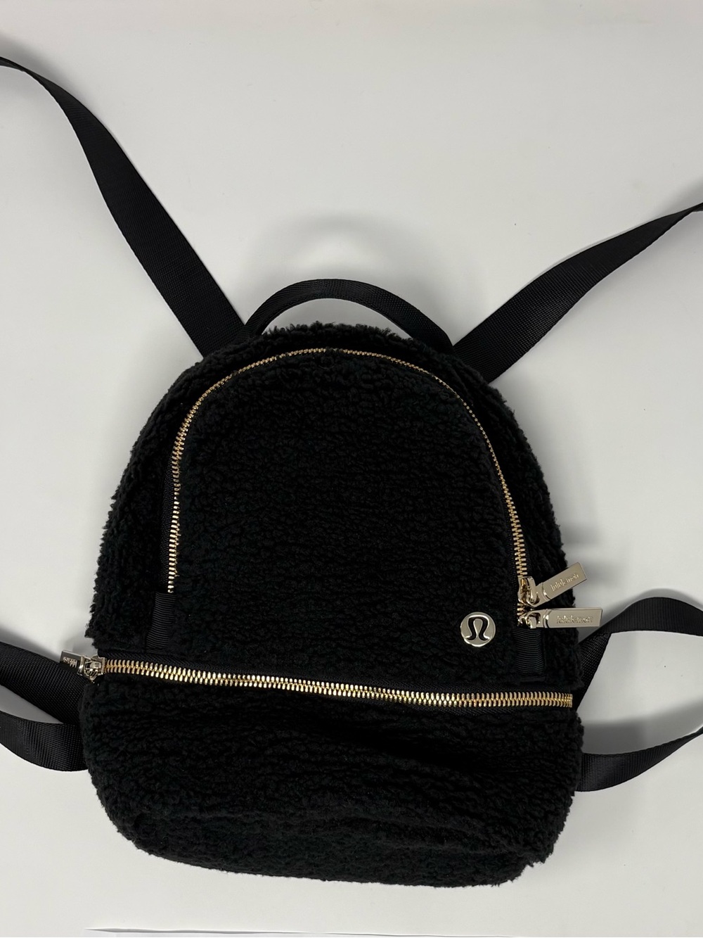 lululemon athletica Black with Gold Zippers City Adventurer Backpack *Fleece